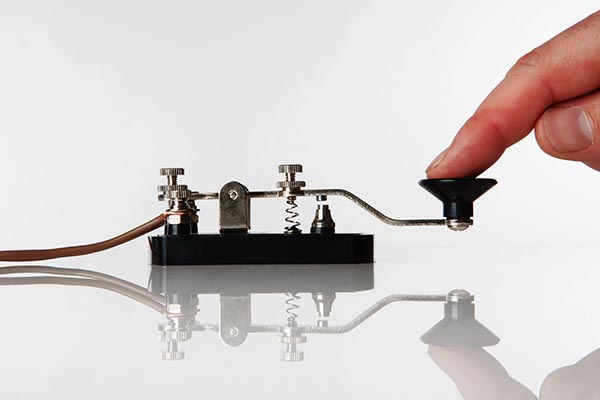The technology has come a long way since these days. A Morse code converter simplifies transmission and reception.